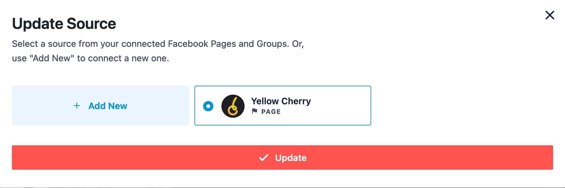 Change Source Change Social Media Feed Souce