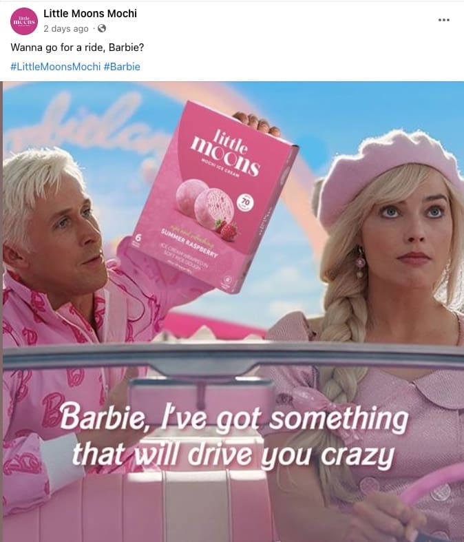 Marketing example from the brand Little Moons Mochi