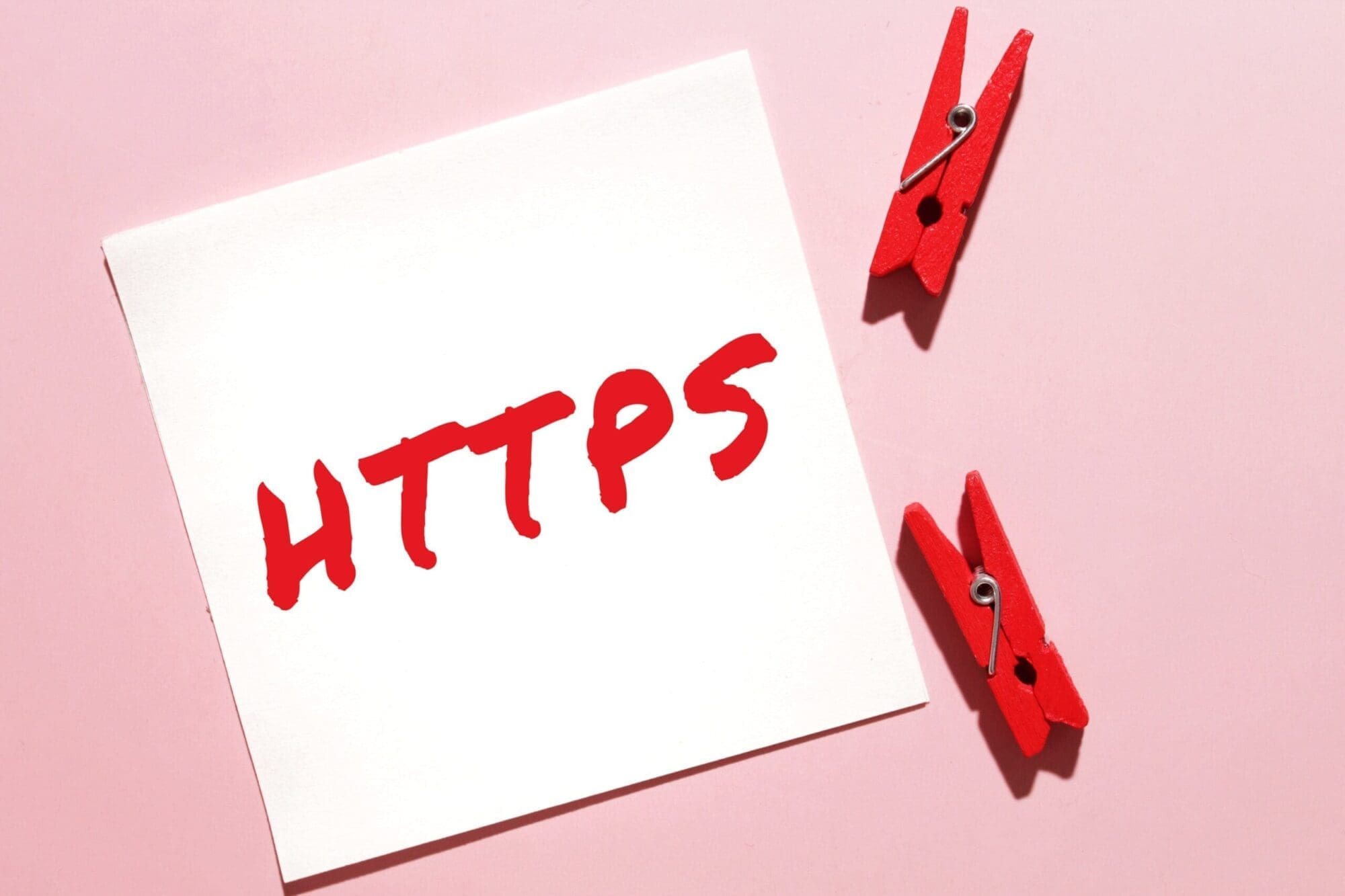 HTTPS written on note