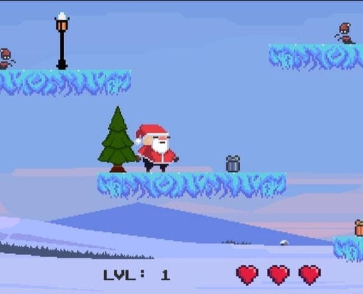 Christmas Platformer Game Screenshot